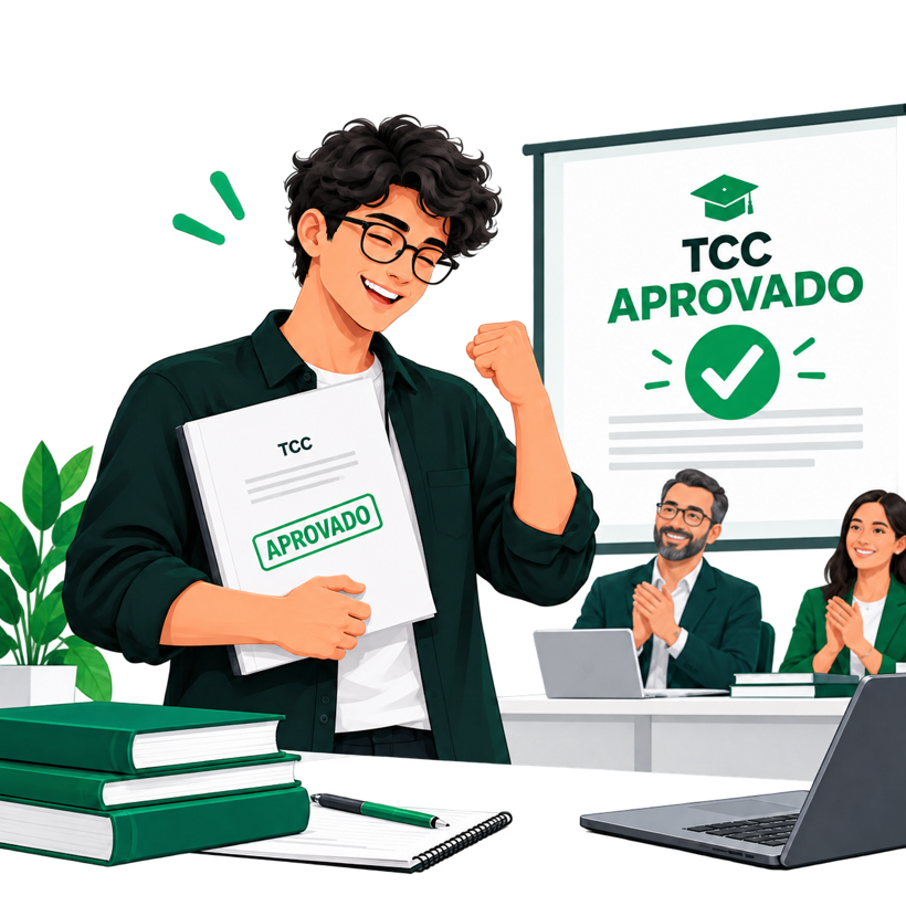 Estudante com TCC aprovado